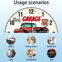 CHGCRAFT 12inch Car Wall Clock Pickup Truck Round Clocks Silent Non Ticking Clock Farmhouse Wall Clocks for Office Home Bedroom Living Room Bathroom Kitchen Decor