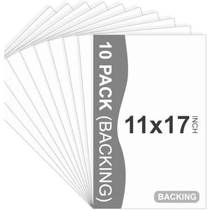 Somime 10 Pack Backing Boards, 11x17 Uncut White Mats Matboards, Acid-Free Backerboards for Art Prints, Ideal for Photos, Pictures, Prints, and Frames