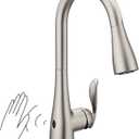 Moen Arbor Spot Resist Stainless Motionsense Wave Sensor Touchless One-Handle Single Hole Kitchen Sink Faucet, 7594EWSRS