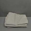 H.VERSAILTEX Linen Curtains 100% Blackout Curtains for Bedroom 54 inch Long Full Light Blocking Nature Linen Blended Window Curtains for Living Room Nickel Grommet (2 Panels, Heathered Linen)