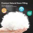 L LOVSOUL Goose Feather Down Fiber Comforter King Size, 100% Organic Cotton Fabric Duvet Insert,1200TC,750+Fill Power, Hotel Collection, Light Weight White Bedding Comforters with 8 Tabs, White/All Season 