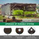 50% 10 X 20 FT Black Shade Cloth, Outdoor Woven Sun Shade with Grommets, Durable Breathable Netting Shading Antifreezing for Patio, Garden, DIY Home, Plants Cover, Greenhouse, Dog Kennel