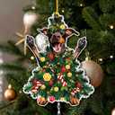 2025 Doberman Pinscher Christmas Tree Ornament - Festive Holiday Acrylic Hanging Decoration with Adorable Doberman Dog - Doberman Dog Christmas Tree Topper Ornament
