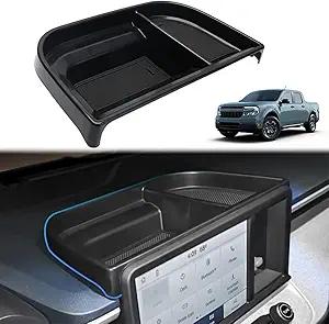 with 2Pcs Anti Slip Mat Center Console Dash Tray Organizer Fit for Ford Maverick 2022 2023 2024 Hybrid XL XLT Lariat,Dashboard Storage Box