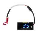 Cylinder Head Temperature Meter Engine Temperature Gauge with 10mm 14mm Probe Sensor Adapter (Blue,14mm)