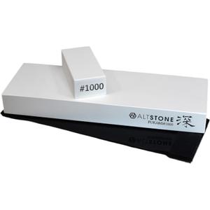 FUKAMI Whetstone Sharpening stone medium grit #1000 w/Nagura, 7.1" x 2.4" x 0.8" (Pro Power. Perfectly Compact for home use), Made in Japan (#1000)