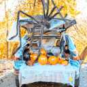 VKP Halloween Outdoor Decorations Hairy Black Spider, Scary Giant Spider Fake Large Spider Hairy Spider Props for Halloween Yard Decorations Party Decor (Gray and White)