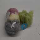 The Snap Pouf! Mesh Bath Loofah sponges in Earth Tone Colors. 4 Pack