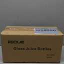 Ruckae 16oz 10 Pack Juice Bottles, Glass Bottles with Lids, Smoothie Cup Lids and Straws, Water Bottle Mason Jar Drinking Glasses for Juicing, Smoothies, Kombucha (Transparent)