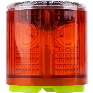 Aolyty Solar Strobe Warning Light Strong Magnetic Base Flashing Super Bright 360 Degree Automatically Turn On Waterproof for Construction Traffic Factory (Red)