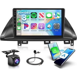 [8 CORE 6G+128G]Android Car Stereo for Honda Odyssey 2005-2010 with Wireless CarPlay&Android Auto,10.1 Inch 1280*720P IPS Touchscreen Car Radio with 32-Band DSP FM/RDS Radio GPS Bluetooth Rear Camera