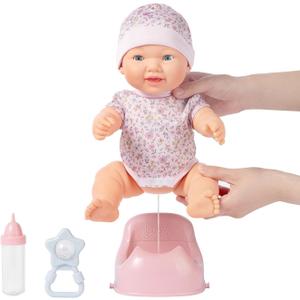 Mother Love Potty Training Doll,15 Inches Interactive Baby Doll, Baby Doll that Pees with Drinking,Baby Dolls that cry,with Feeding Toy, for 3+ Year Old Girls and Boys Gifts, Pretend Play, 15.3 Inches X 4.7 Inches X 7 Inches