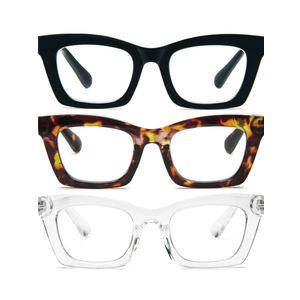 CCVOO Oprah Style Reading Glasses Women - Lightweight Readers with 99% Blue Light Blocking - UV 400 Cheaters with Spring Hinge