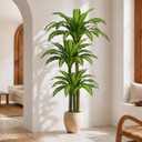 Artificial Dracaena Tree 6FT with 3 Thick Trunks, Faux Yucca Floor Plant