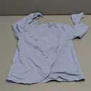 Haloumoning Girls Athletic Shirts Kids Long Sleeve Workout Tops Split Back Quick Dry T-Shirt (7-8 Years, Sky Blue)