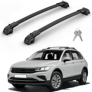330Lbs Roof Rack Cross Bars Compatible with Volkswagen VW Tiguan 2018-2026 (Not for Limited) & Taos 2022-2026, Heavy Duty Aluminum Roof Rails Top-Mount Crossbars Rooftop Cargo Carrier