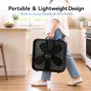 COMFORT ZONE 20-Inch Portable Box Fan with 3-Speed Control - Black