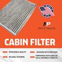 Carbon Cabin Air Filter Replacement - Pack of 1 - Made in USA - Compatible with Various Cadillac XLR and Chevrolet Corvette - Replaces O.E. 15861929, 10345066, 15848592, 25917369, 22862632