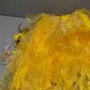 Princess Costume for Girls Kids Belle Dress Halloween Cosplay Party Outfit Toddler Princess Dress Up (5-6 Years)