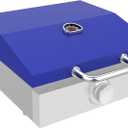 Hard Cover Hood with Temperature Gauge for Blackstone 17 inch Table Top Griddle, Hinged Lid for Blackstone 17" Front or Rear Grease Model 1650, 1832 and More Portable Grill, Blue