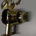 Kwikset 660 Deadbolt Deadbolt Lock, Polished Brass Round Exterior Keyed Front Entry Door, Pick Resistant SmartKey Rekey Security, Single Cylinder Dead Bolt