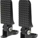Taicle 1 Pair Foldable Bike Rear Pedals, Quick Release Aluminum Alloy Foot Pegs, Non-Slip Footrests for Mountain, City, E-Bikes & Folding Bicycles (Black and Silver)
