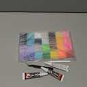 36000Pcs Resin Rhinestones with Tweezers for Bedazzling, Multicolor 3mm Crystal with 3Pcs 10ml B7000 Jewelry Glue for Bedazzled Nail Art Crafting Makeup