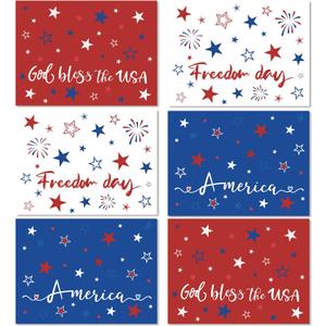 Memorial Day Placemat Set of 6 USA 250th Anniversary Patriotic Freedom Stars Place Mats 4th of July Veterans Plastic Table Mats Independence Day Holiday Table Placemats for Indoor Outdoor Party Dining