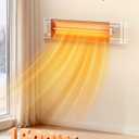 VAGKRI Outdoor Heaters, Electric Infrared Patio Heater with Remote and 12H Timer, IP65 Waterproof, 3 Heat Levels, Wall Mount or Tripod Stand for Home, Office, Patio, Garage