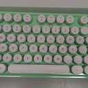 KNOWSQT Wired Computer Keyboard - Green Colorful Retro Full Size Round Keycaps Plug and Play Typewriter Cute Keyboards for Windows, Laptop, PC, Desktop, Computer