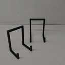 Sweetude 2 Pcs Large Plate Stands for Display Metal Frame Plate Holder Display Stand Decorative Table Top Easels for Picture, Book, Platter, Photo Easel(Black,8 Inch)