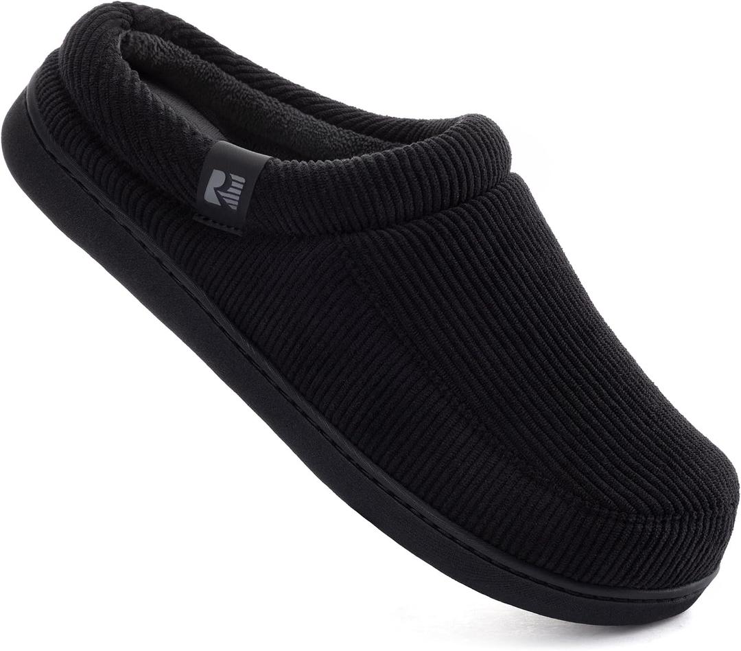 RockDove Mens Ribco Corduroy Slip-On House Slipper with Memory Foam and Indoor Outdoor Sole 13-14