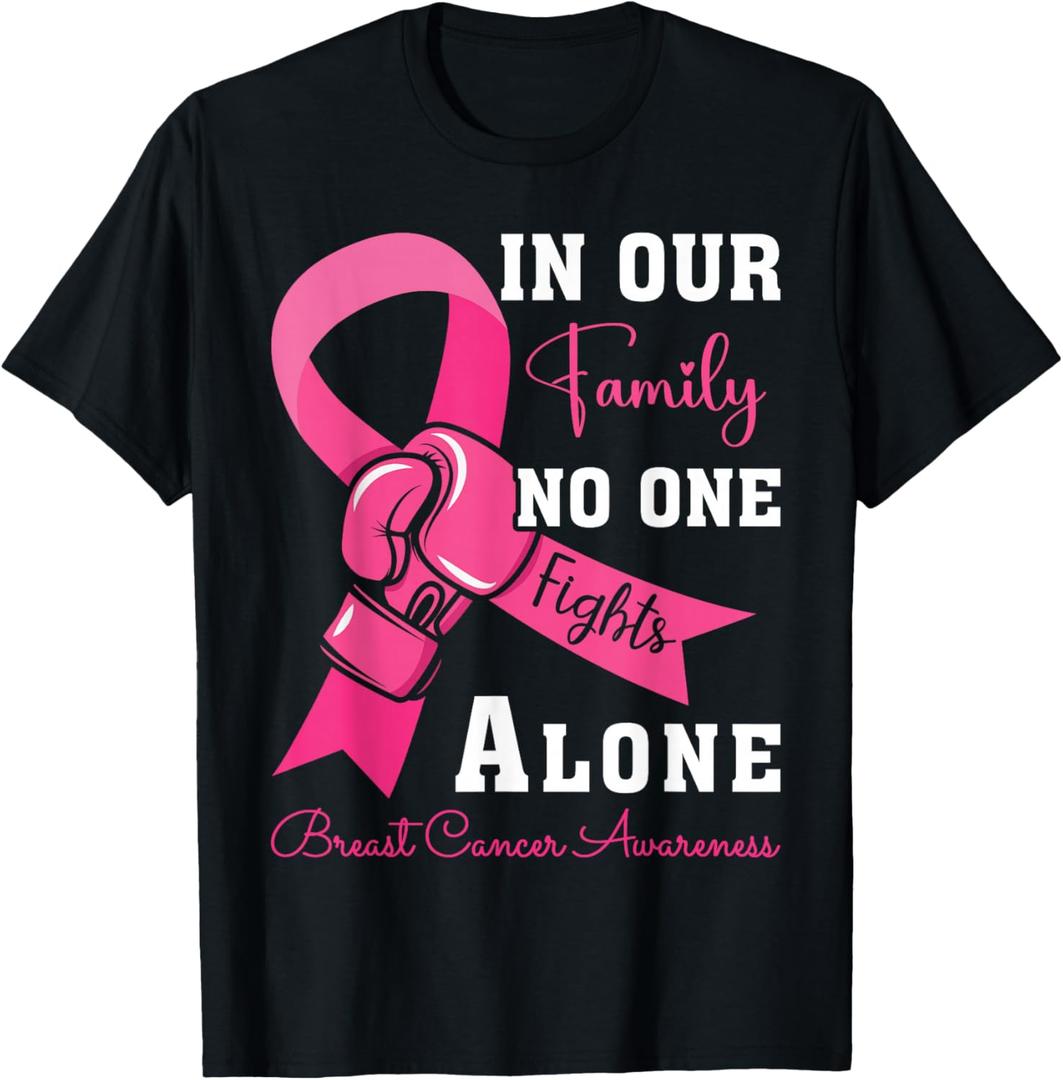 Breast Cancer Support Family Women Breast Cancer Awareness T-Shirt S
