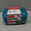 GoodCook Meal Prep Rectangle Two Compartment 20-Piece, Teal, Made without BPA