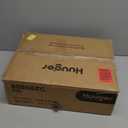 Huuger 4-Tier Bakers Rack with Reversible Power Outlet, 23.6 Inch Microwave Stand, Kitchen Coffee Bar, with Top Shelf, 6 S Hooks, Rustic Brown