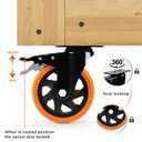 Caster Wheels, Heavy Duty 4 Inch Casters Set of 4, Locking Swivel Casters Wheels for Cart, Furniture and Workbench, Orange