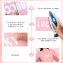 5 Sheets 830 Pieces Iron on Letters and Numbers for Clothing, 1 Inch Iron on Vinyl Letters with A-Z Heat Transfer Letters 0-9 Iron on Numbers PU Alphabet Stickers for T-Shirt Printing DIY Craft, White