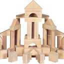 Melissa & Doug Standard Unit Solid-Wood Building Blocks with Wooden Storage Tray, 60-Piece Hardwood Sorting & Stacking Toys for Building & Balancing, Preschool Learning Toys for Kids Ages 3+