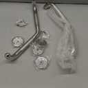 16 Inch Angled Grab Bar 2 Pack, ZUEXT Anti Slip Shower Grab Bar Handles, Chrome Stainless Steel Knurled Bathroom Balance Bar, Safety Hand Rail Support, Handicap Elderly Injury Senior Assist Bath Handle