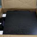 Huuger Night Stand with Charger Station and LED Lights, 2 Drawer Nightstand, Bed Side Table with Open Shelf, End Table, Fabric Dresser for Bedroom, Black (11.8"D x 15.7"W x 23.6"H2 Drawers)