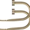 Premium Curtain Holdback, Quality Metal Decorative Curtain Holdbacks with Zinc Alloy Cap Finials,Rust-Proof, Set of 2 Window Curtain Holdbacks,Antique Bronze