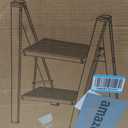 HBTower Step Ladder,Lightweight Aluminum Folding Step Stool with Anti-Slip Wide Pedal,330lbs Capacity Step Ladder for Household,Kitchen,Office - BlackWoodgrain