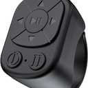 5 x TikTok Scrolling Ring - Remote Control for TikTok, Bluetooth Page Turner Ring Scroller for iPhone iPad, Camera Shutter Short Video and Music Remote Controller, iOS Android Phone Compatible (BLACK)