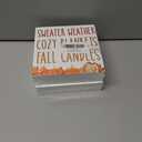 2 x Fall Home Decor, Autumn Wooden Sign Decor Desk Sign Sweater Weather Wooden Block Sign Rustic Home Shelf Wall Decoration