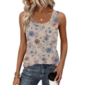 Zeagoo Tank Top for Women Summer Loose Fit Casual Flowy Sleeveless Tops Trendy Scoop Neck Basic Shirts Tee 2026, Large 