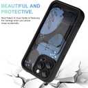 MOWIME Compatible with iPhone 13 Pro Case with Card Holder, Floral Flower Shockproof Soft TPU Protective Cover Women Girls, Anti Scratch Wallet Case for iPhone 13 Pro 6.1 Inch, Black