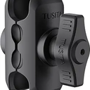 TUSITA Double Socket Arm 1" - B Size Short, GPS Compatible, Vehicle Mount, Black, Aluminum, Adjustable, Rotatable