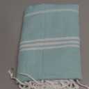 Aegero Turkish Beach Towel, 36"x71" Quick Dry Sand Free Oversized Bath Pool Swim Towel, Lightweight Travel Turkish Towels Vacation Essentials, Aqua