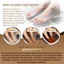 Ionic Foot Bath Detox Machine,Foot Detox Foot Bath Soak Tub with 2 Arrays,80 Disposable Foot Spa Liners,Detox Sea Salt,Folding Foot Spa Bucket,Home Salon-Level Foot Soaking Tub