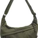 Corduroy Crescent Crossbody Bag Quilted Shoulder Bag Adjustable Strap Casual Handbag Hobo Sling Bag for Women Men